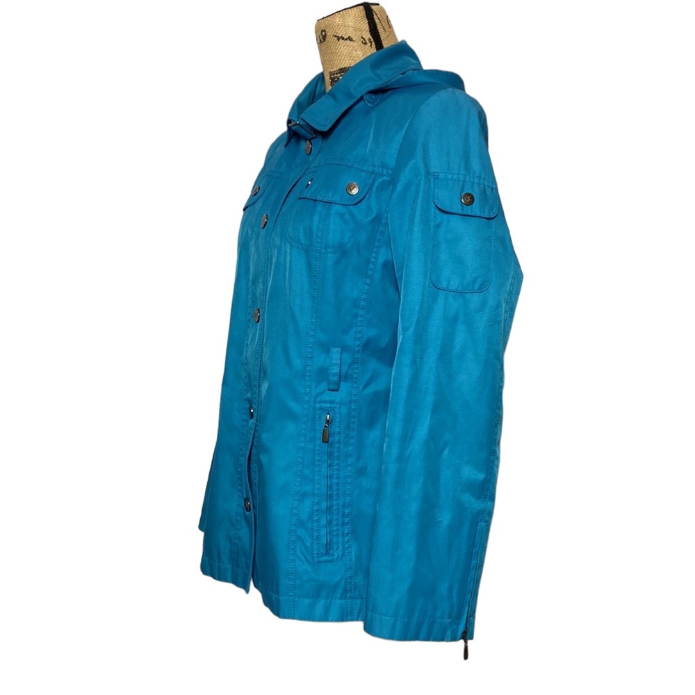 Gallery Vintage Blue Snap Closure Jacket M - Picture 4 of 13